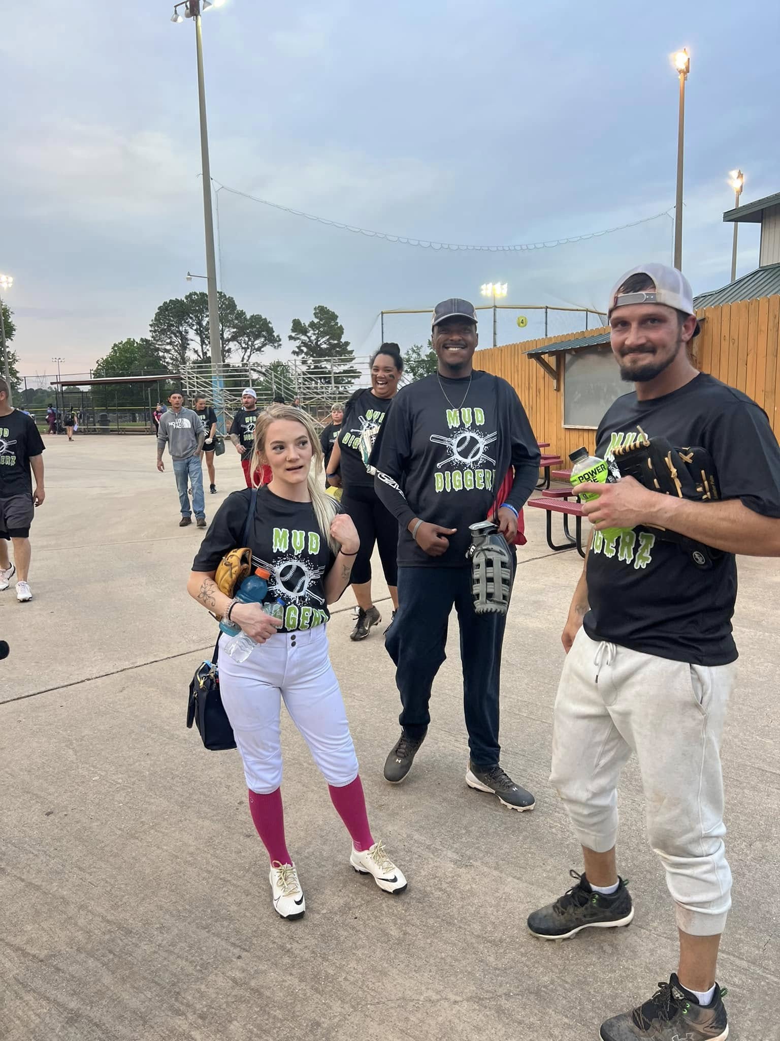 LifeSource residents playing on the Mud Diggers softball team
